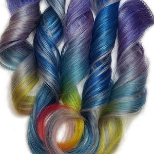 Unicorn Colored Pastel Remy Clip in Human Hair Extensions Prism Rainbow Ombre
